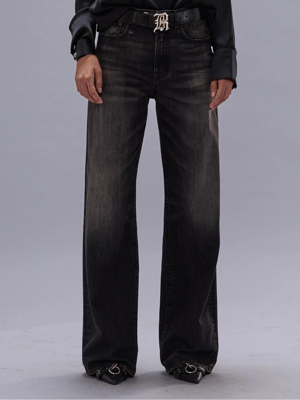 R13 Black D'Arcy Loose Jeans